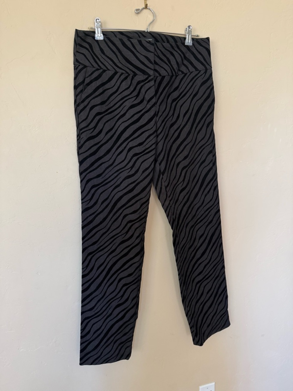 INC Zebra Print Pants High Rise Straight Leg Animal Print Y2K Chic - Picture 3 of 9